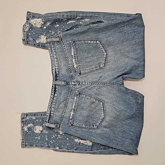 Flying Monkey Distressed Crop Straight Jeans 26 Blue Mid-Rise Denim Pants Y2347 - Picture 2 of 14